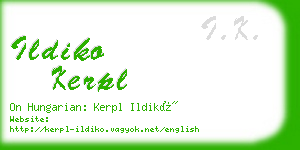 ildiko kerpl business card